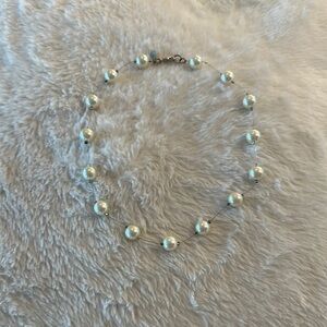 Elegant Silver Pearl Necklace